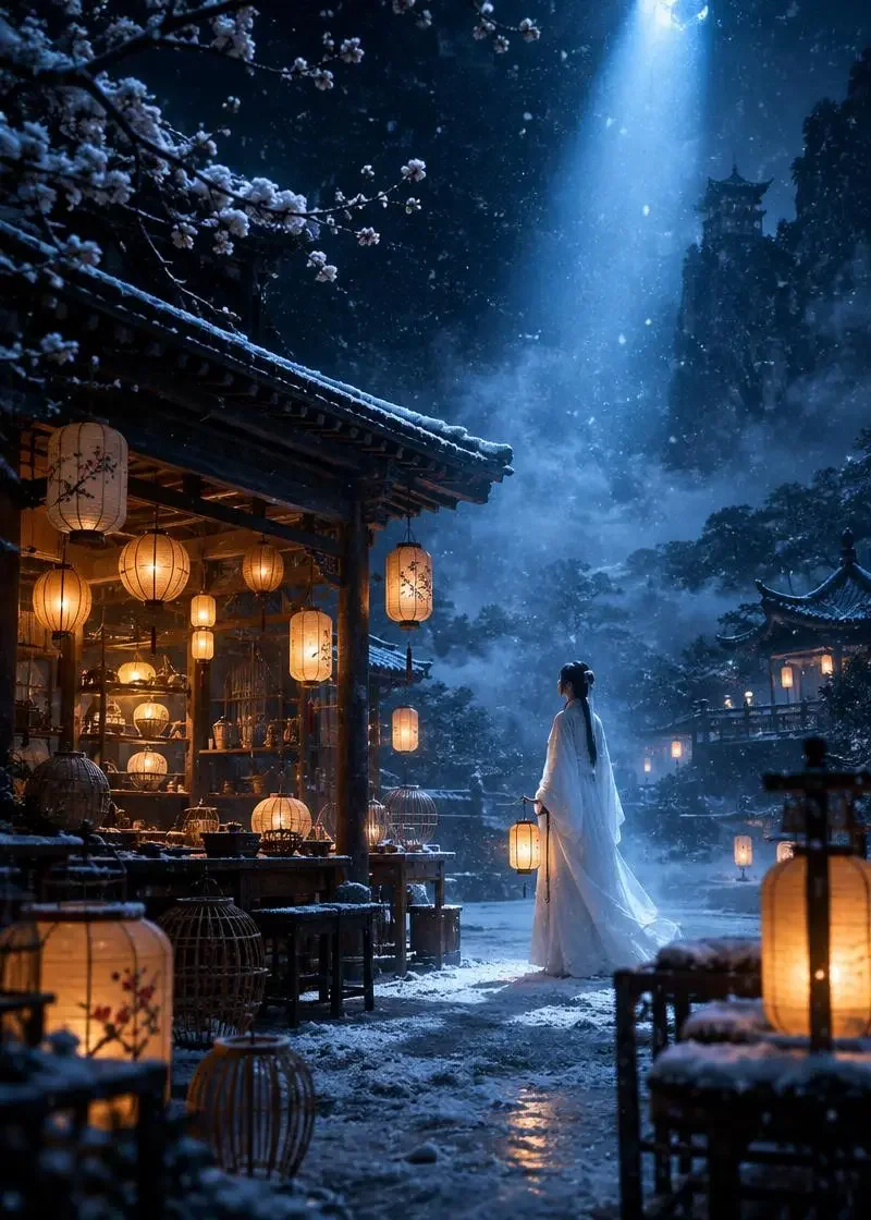 掌灯人短剧封面，古装题材